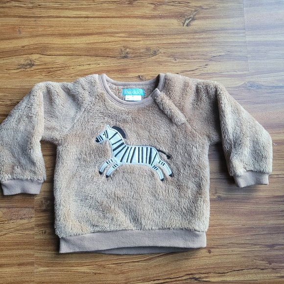 Pekkle Brown Zebra Sweater size 9 months - Picture 1 of 4